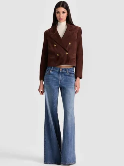 AVERY SUEDE DOUBLE BREASTED BLAZER
