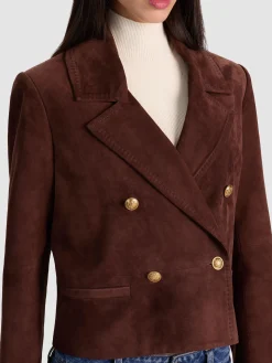 AVERY SUEDE DOUBLE BREASTED BLAZER