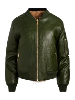 BECKY REVERSIBLE FAUX FUR BOMBER JACKET