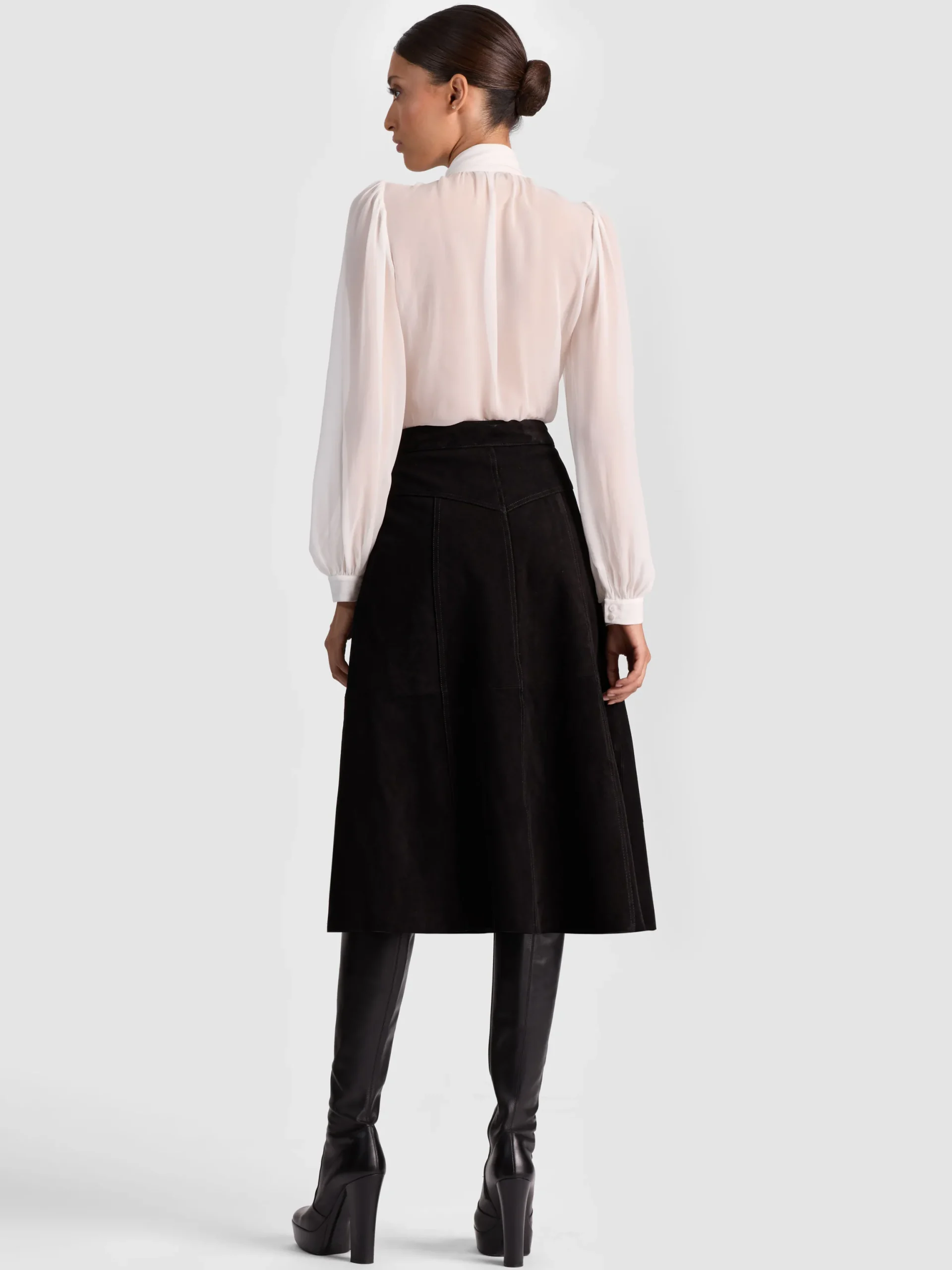 CALICA SUEDE MIDI SKIRT