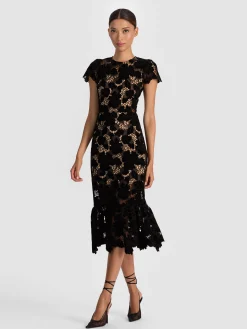 CLOVER OPEN BACK MIDI DRESS