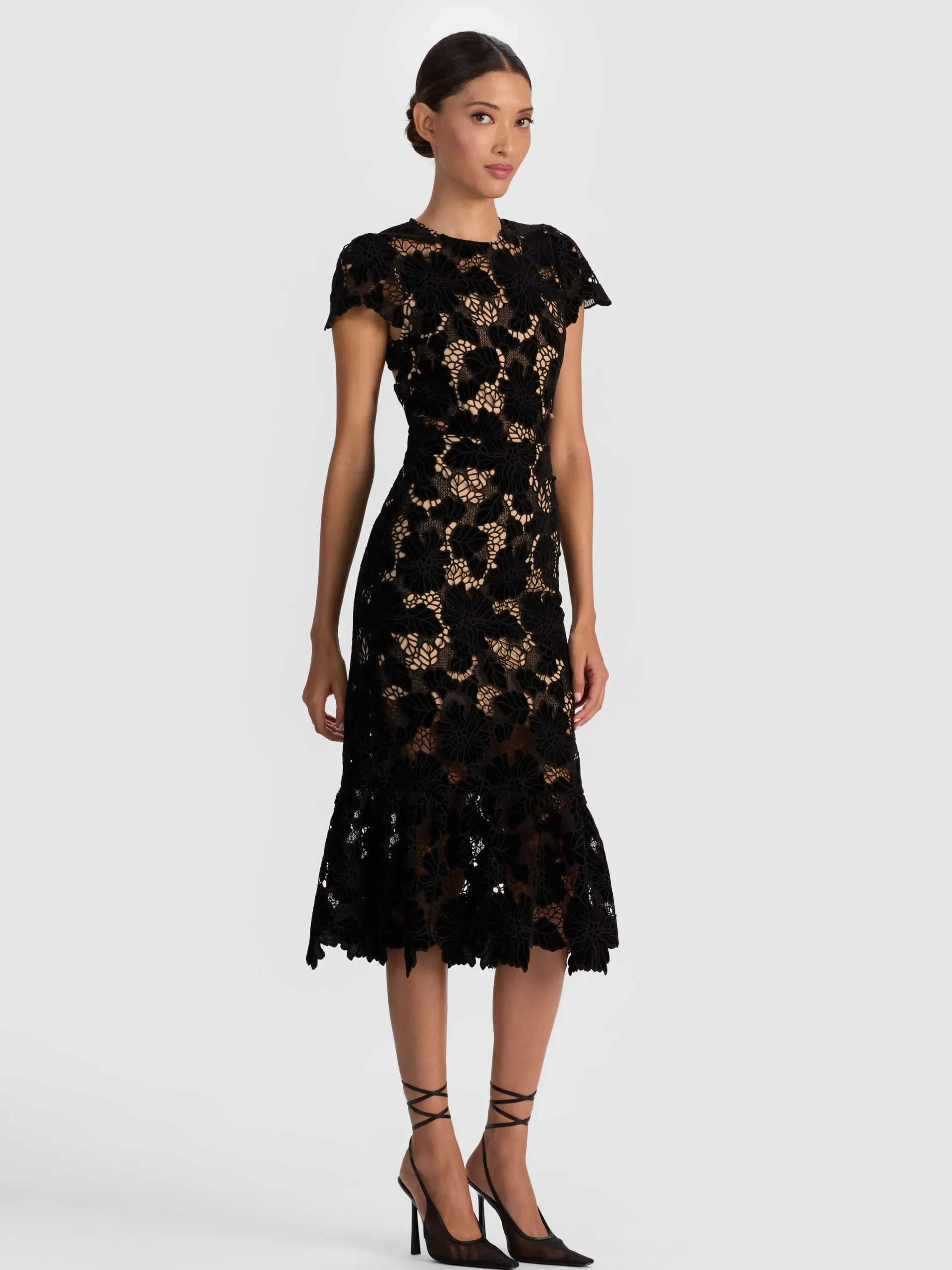 CLOVER OPEN BACK MIDI DRESS