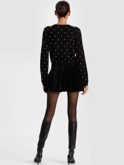 DOLLIE EMBELLISHED CASHMERE CARDIGAN