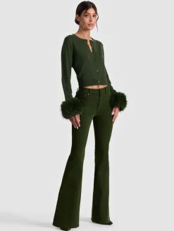DOLLIE FAUX FUR CUFF CARDIGAN