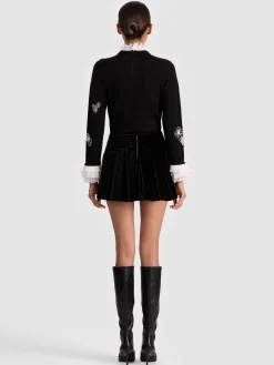 EMILIE VELVET MINI SKORT
