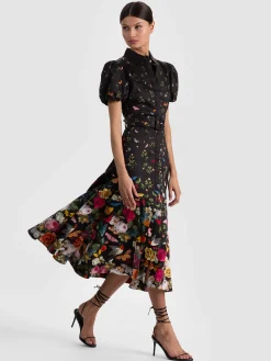 HENRIETTA BELTED MIDI DRESS