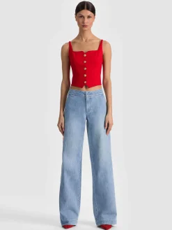 KELCEY BUTTON FRONT TOP