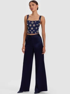 LILIANNA EMBELLISHED CORSET TOP