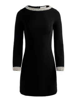 MAILYNN EMBELLISHED TRIM MINI DRESS