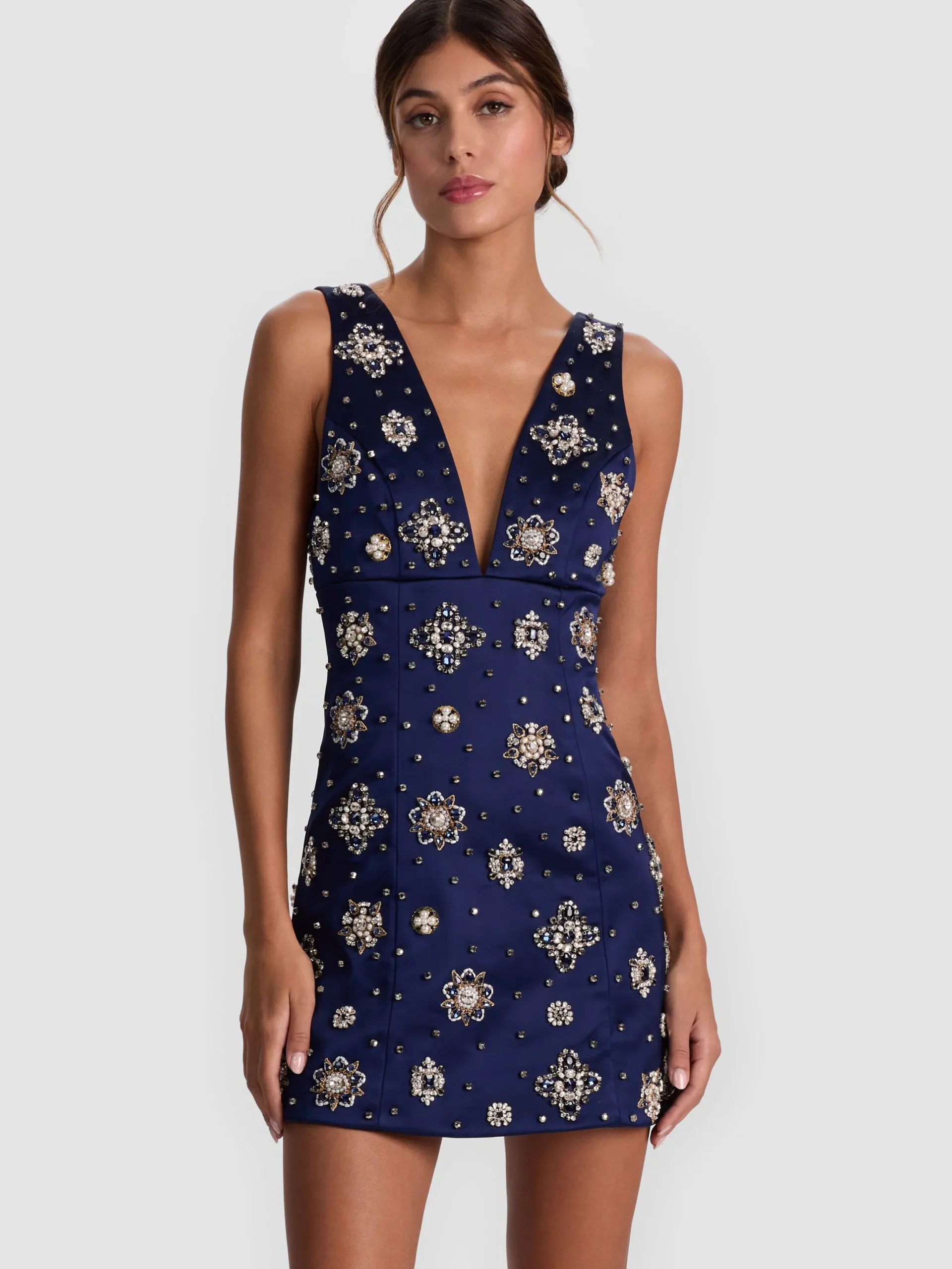 MANDY EMBELLISHED MINI DRESS
