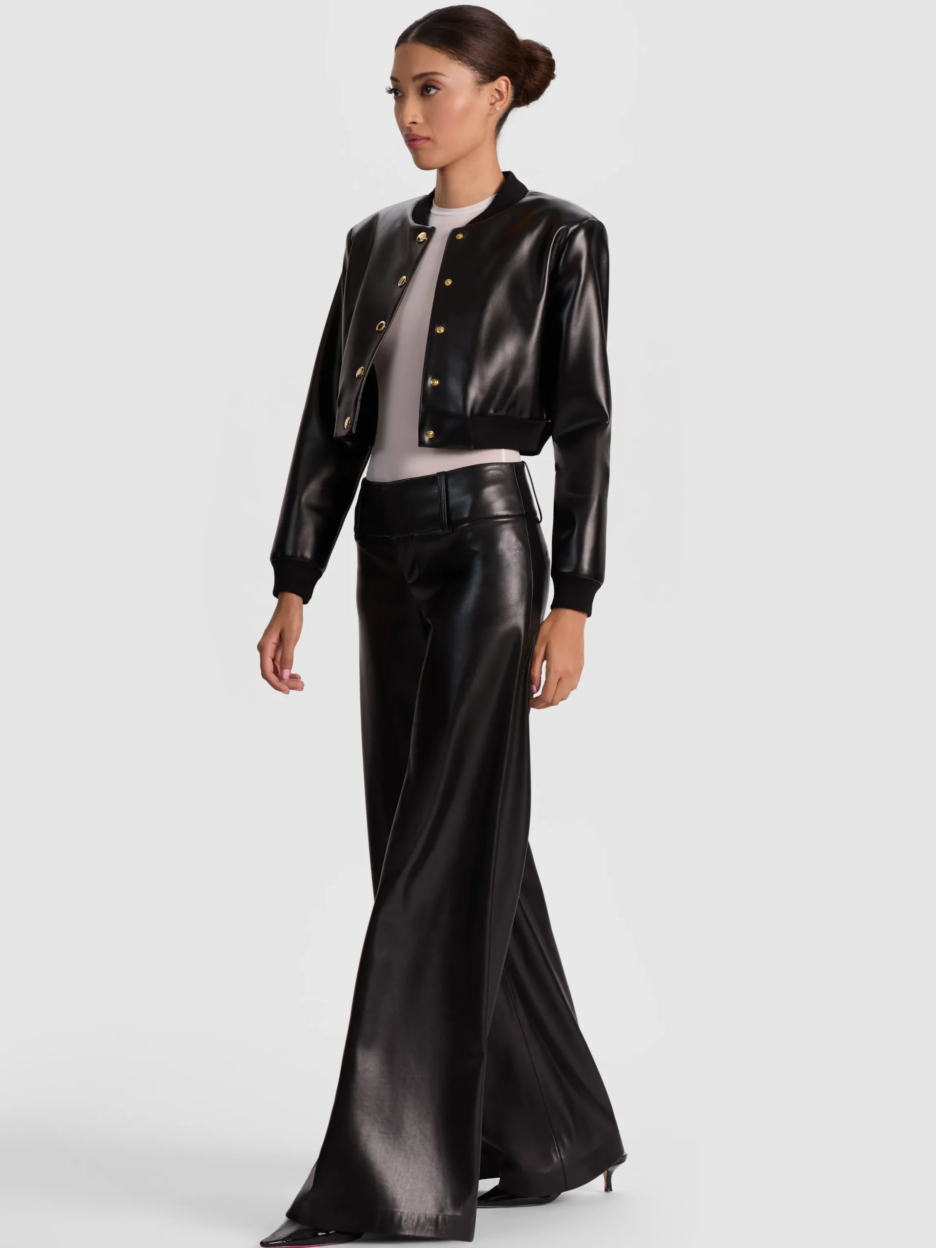 OLIVIA VEGAN WIDE LEG PANT