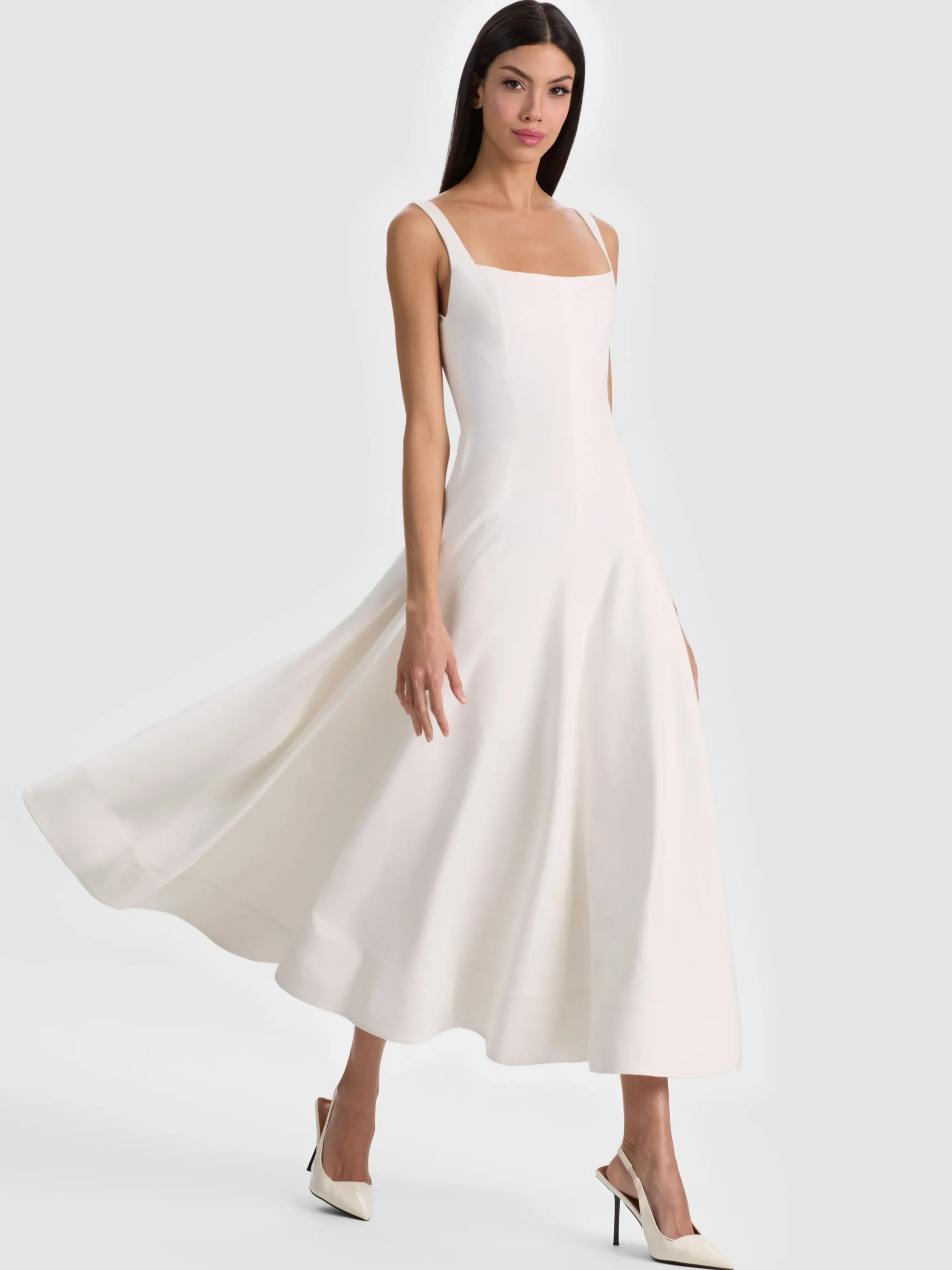 POLLY FLARED MIDI DRESS
