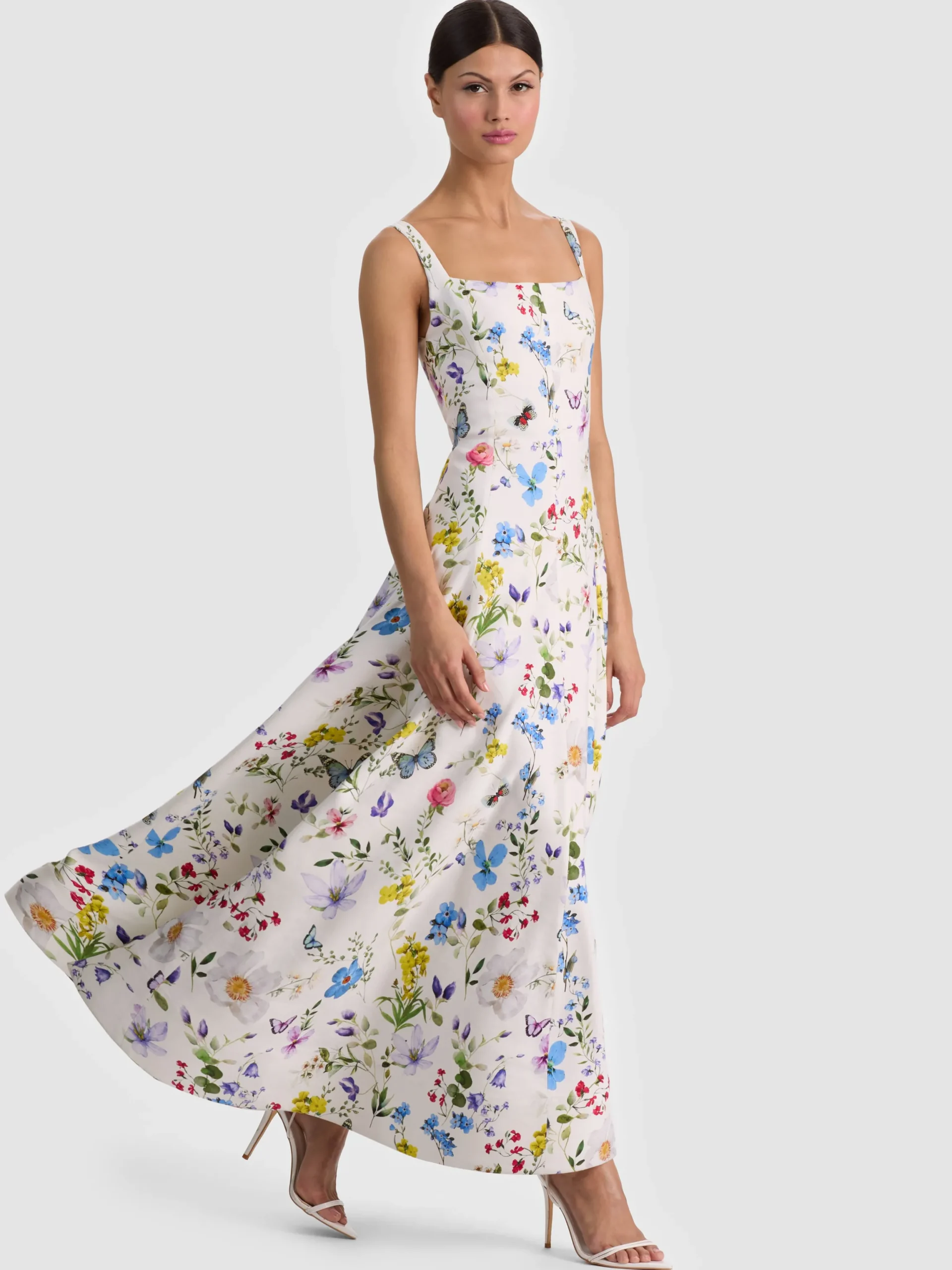 POLLY FLARED MIDI DRESS