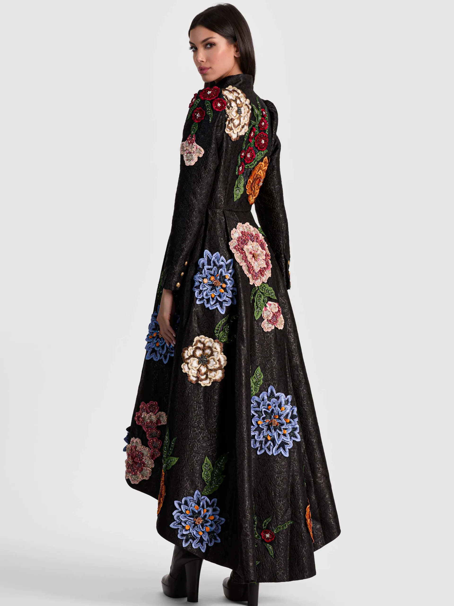 RENATA EMBELLISHED MAXI COAT