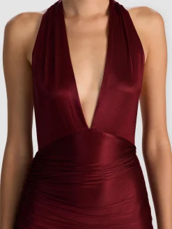 ROMY DRAPED MIDI DRESS