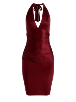 ROMY DRAPED MIDI DRESS