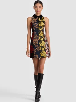 VELIA COLLARED MINI DRESS