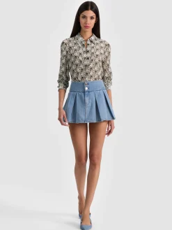WILLA STACEFACE SILK BLOUSE