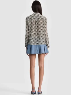 WILLA STACEFACE SILK BLOUSE